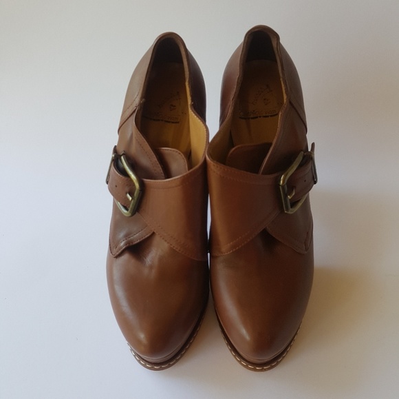 NEW GiampaoloViozzi camel leather platform booties - Picture 2 of 8